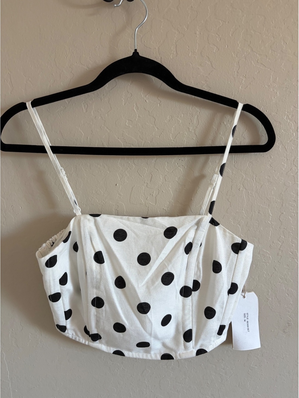 New Midnight Sky polka dot crop top